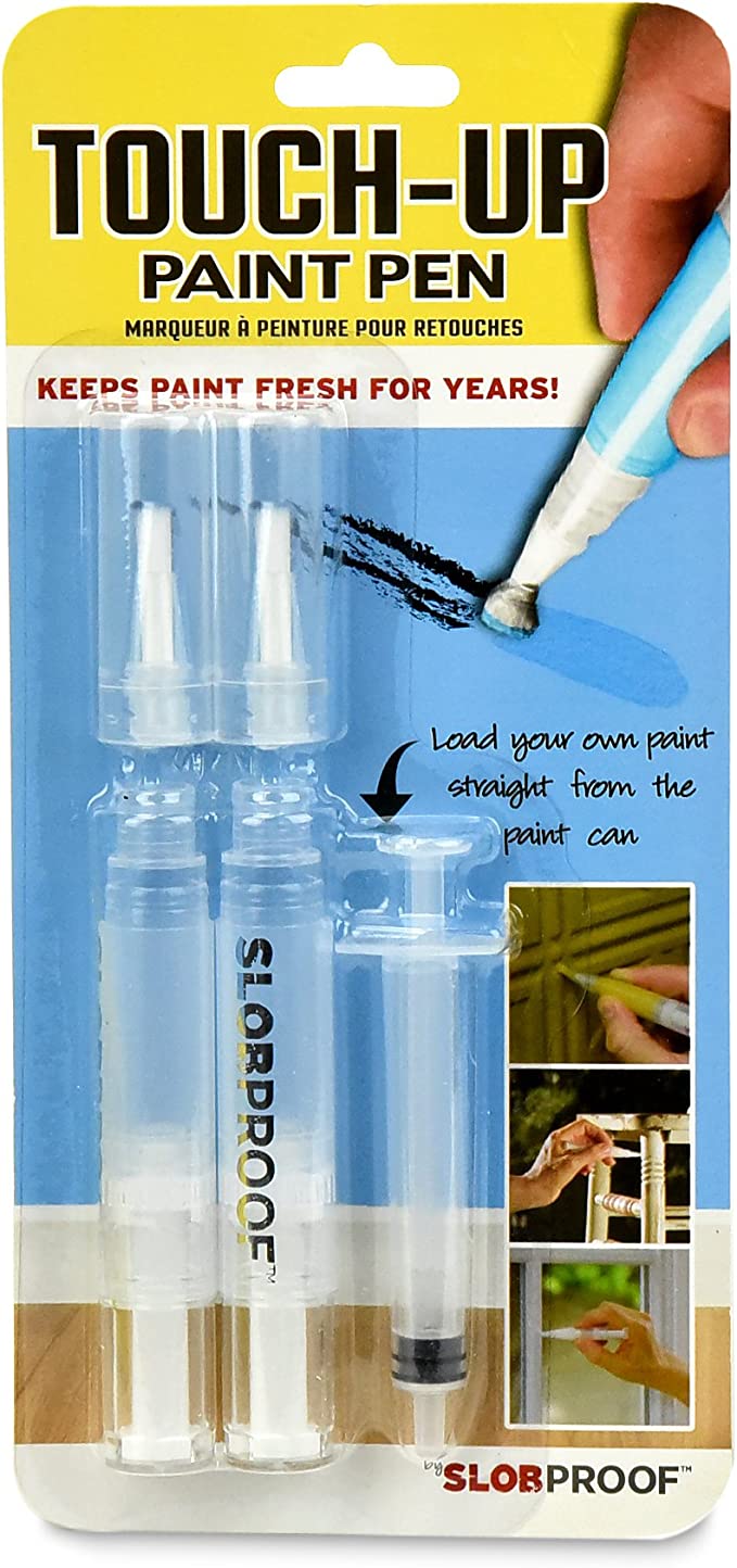 Paint Pen Demo, When we finish cubpoards, shutters, or furniture that is  easily chipped by fingernails or frequent use, we provide a pre-filled Slobproof  paint pen for, By Stamp Paints