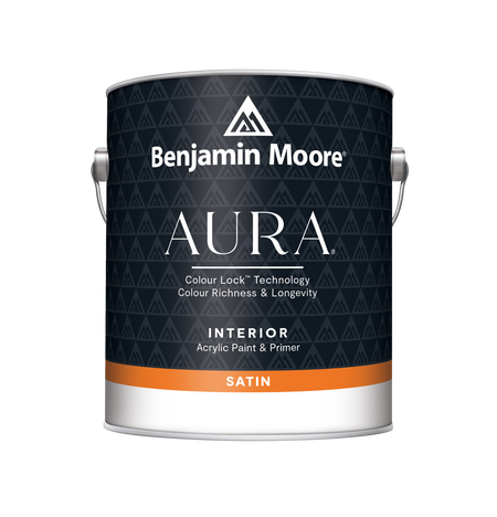 Close-up of AURA® Satin finish paint bucket