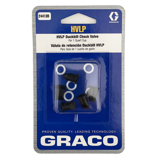 Graco 244135 HVLP Duckbill Check Valve Kit for 1-quart cup