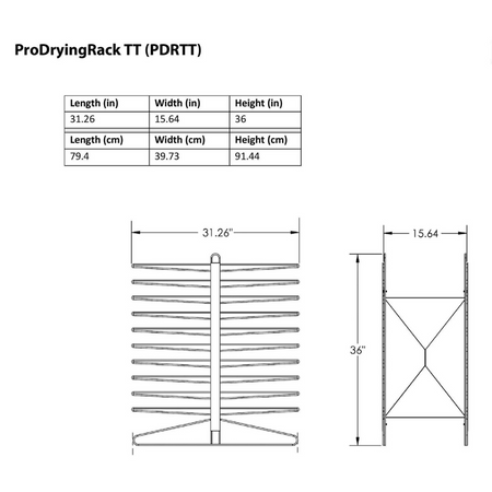 20-Shelf Paint Drying Rack (PDRTT ) specifications