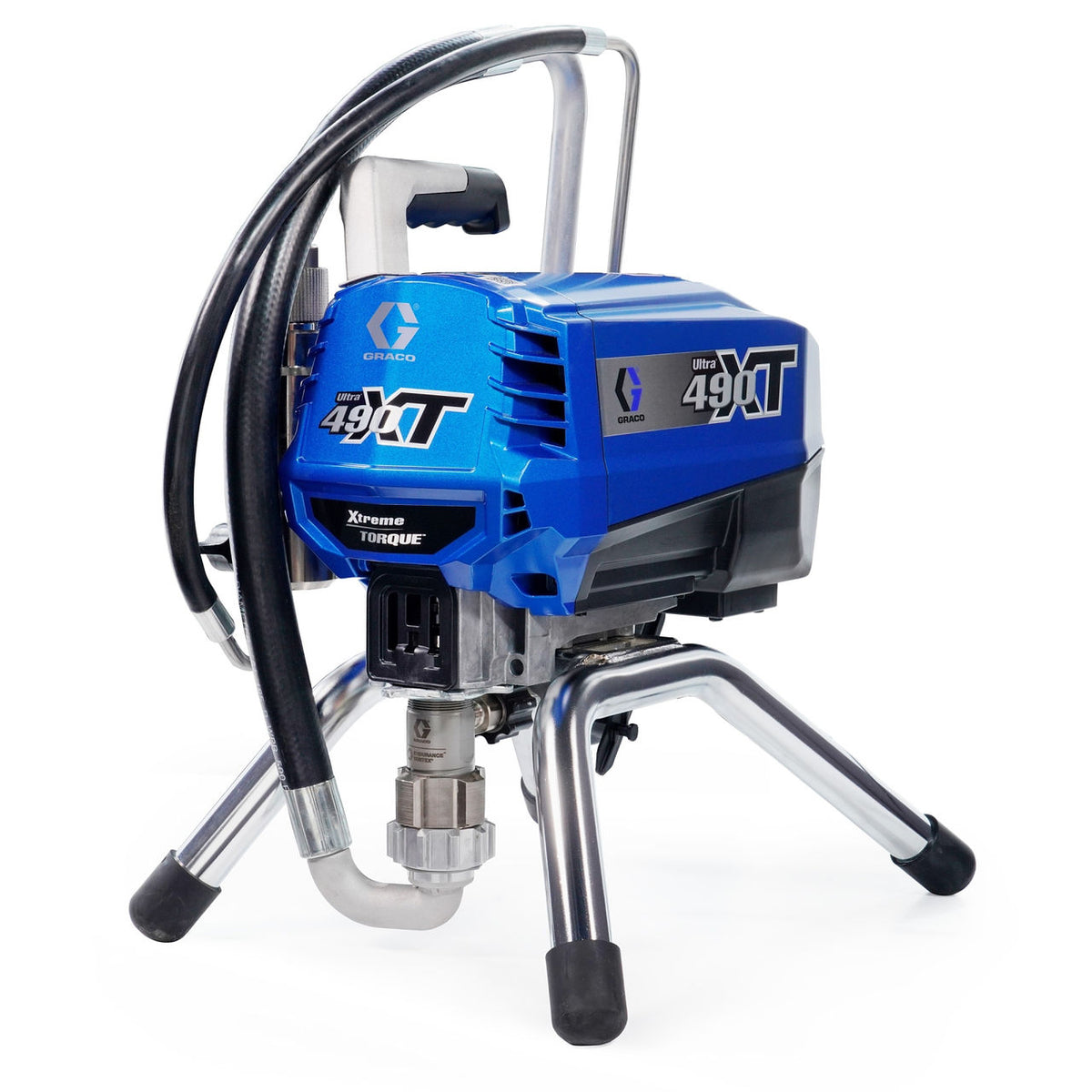 Graco Ultra 490 XT Stand Electric Airless Paint Sprayer, Front Left - The Paint People