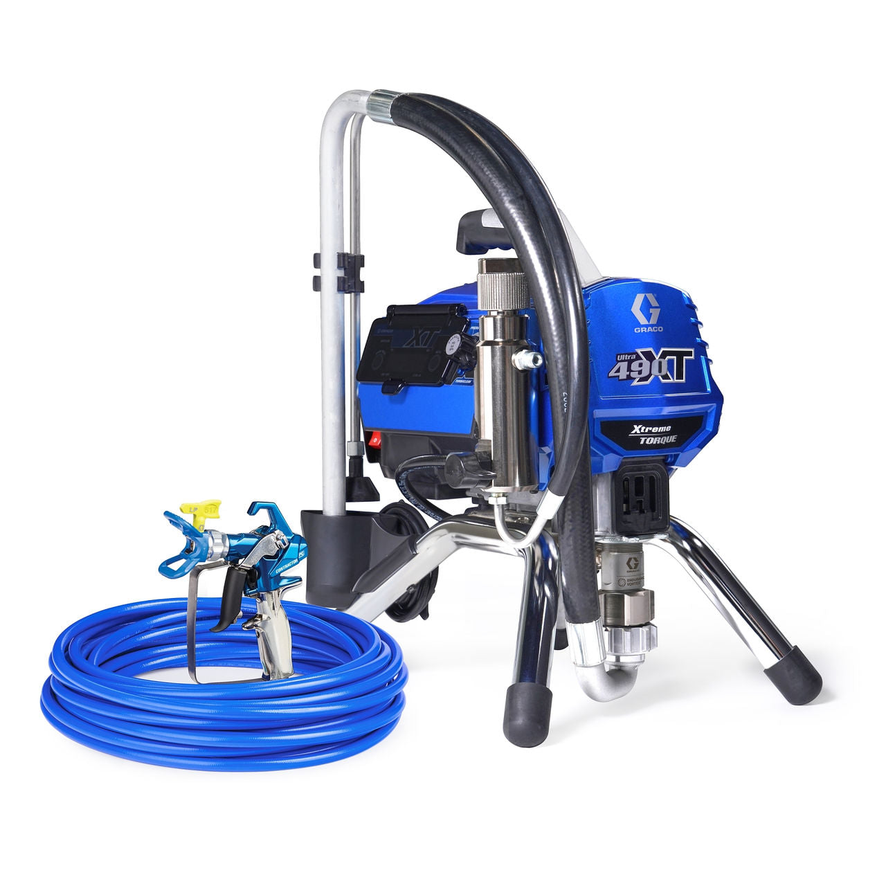 Graco Ultra 490 XT Stand Electric Airless Paint Sprayer, Front Right - The Paint People