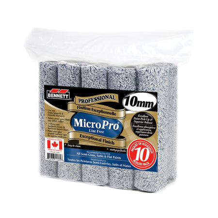 BENNETT Micro Pro Lint Free Roller, 9.5 inch, 10mm, 10-Pack - The Paint People