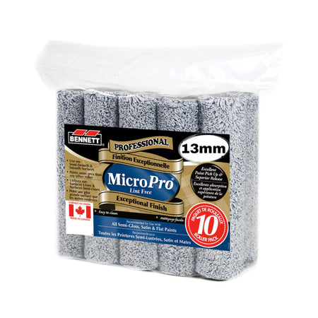 BENNETT Micro Pro Lint Free Roller, 9.5 inch, 13mm, 10-Pack - The Paint People