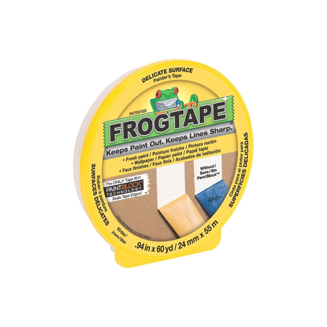 FROGTAPE® Delicate Surface Yellow Painter's Tape with PAINTBLOCK 60-day, 1-inch - The Paint People