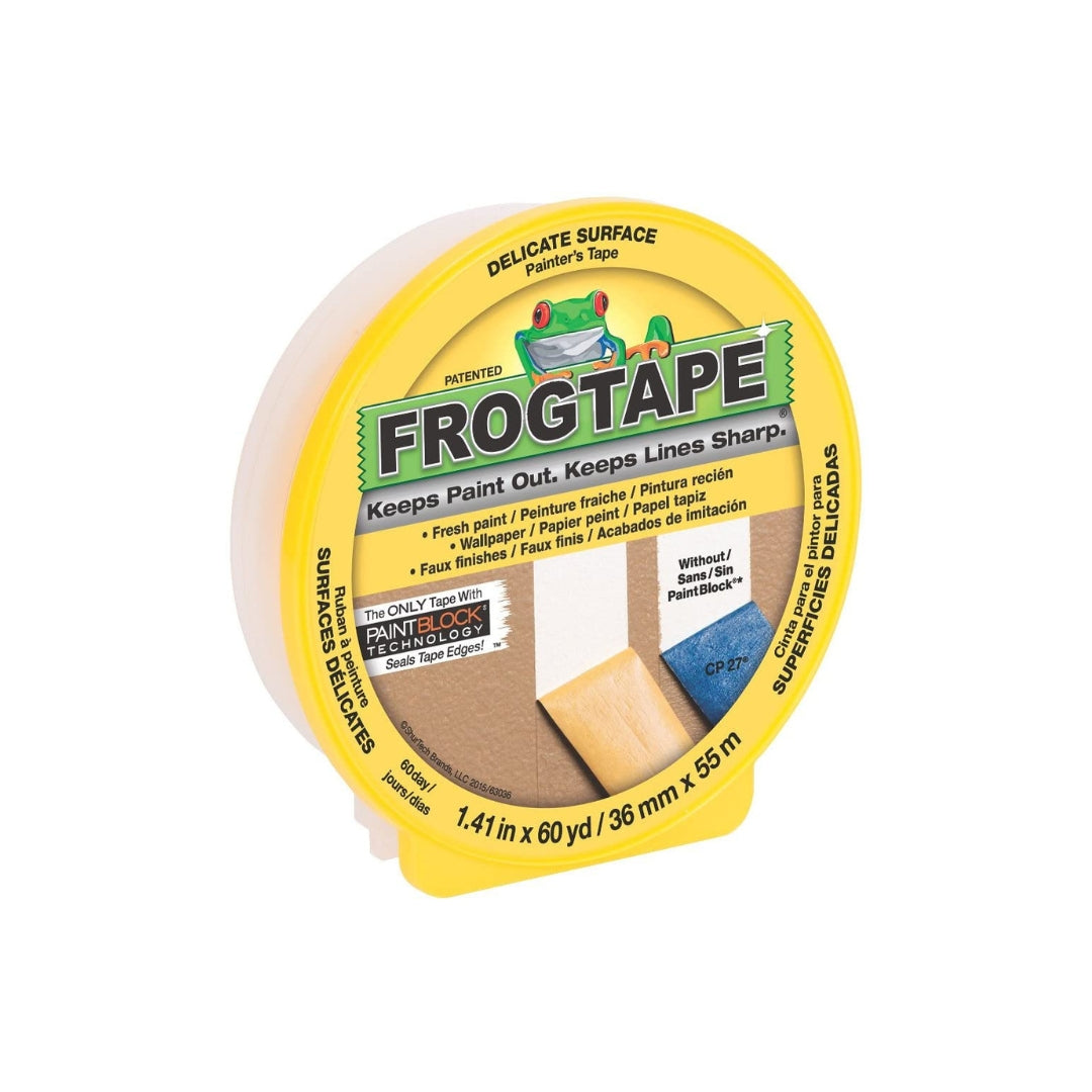 FROGTAPE® Delicate Surface Yellow Painter's Tape with PAINTBLOCK 60-day, 1.5-inch - The Paint People