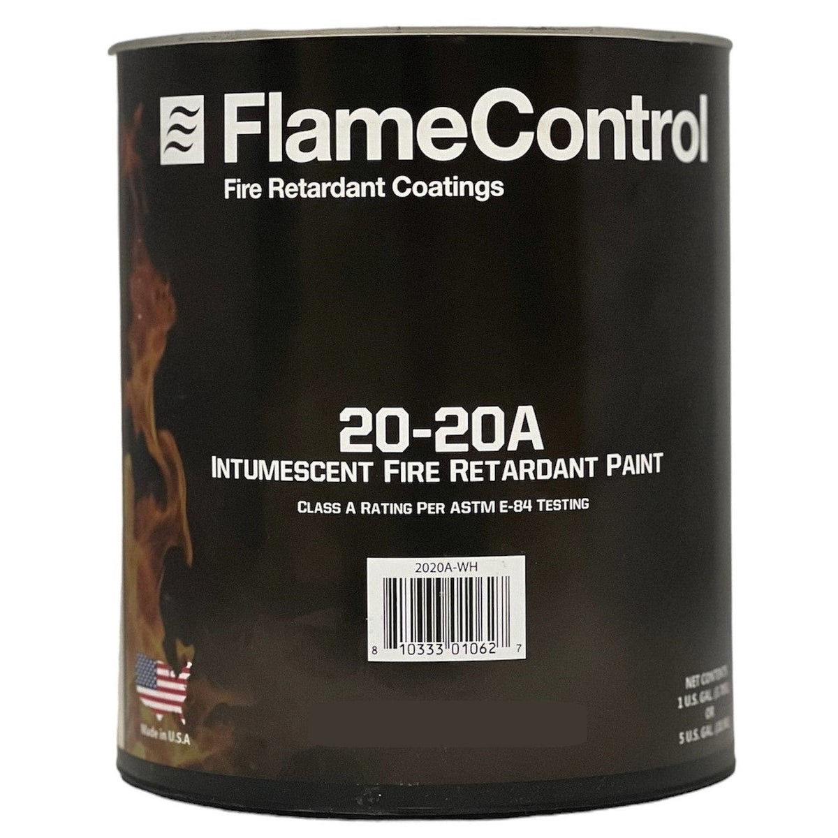 Flame Control 20-20A, Water-Based Intumescent Fire Retardant Paint, Flat, Class A Rating