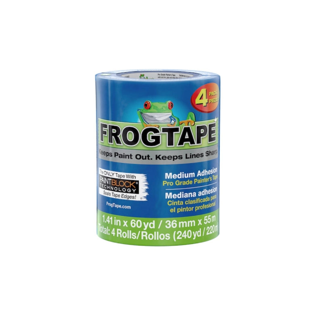 FrogTape Pro Grade Blue Painter’s Tape 1 .5 inch 4-Pack