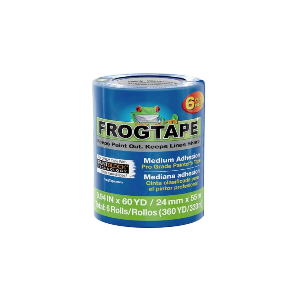 FrogTape Pro Grade Blue Painter’s Tape 1 inch 6 Pack