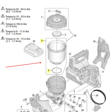 Graco Cup Kit for Ultra QuickShot, Diagram, 18H078 - The Paint People