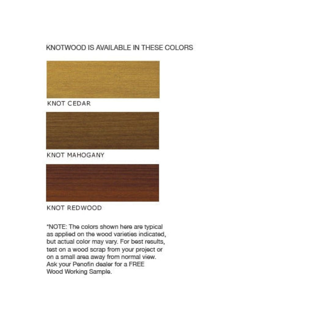 Penofin KNOTWOOD Colour Chart - The Paint People