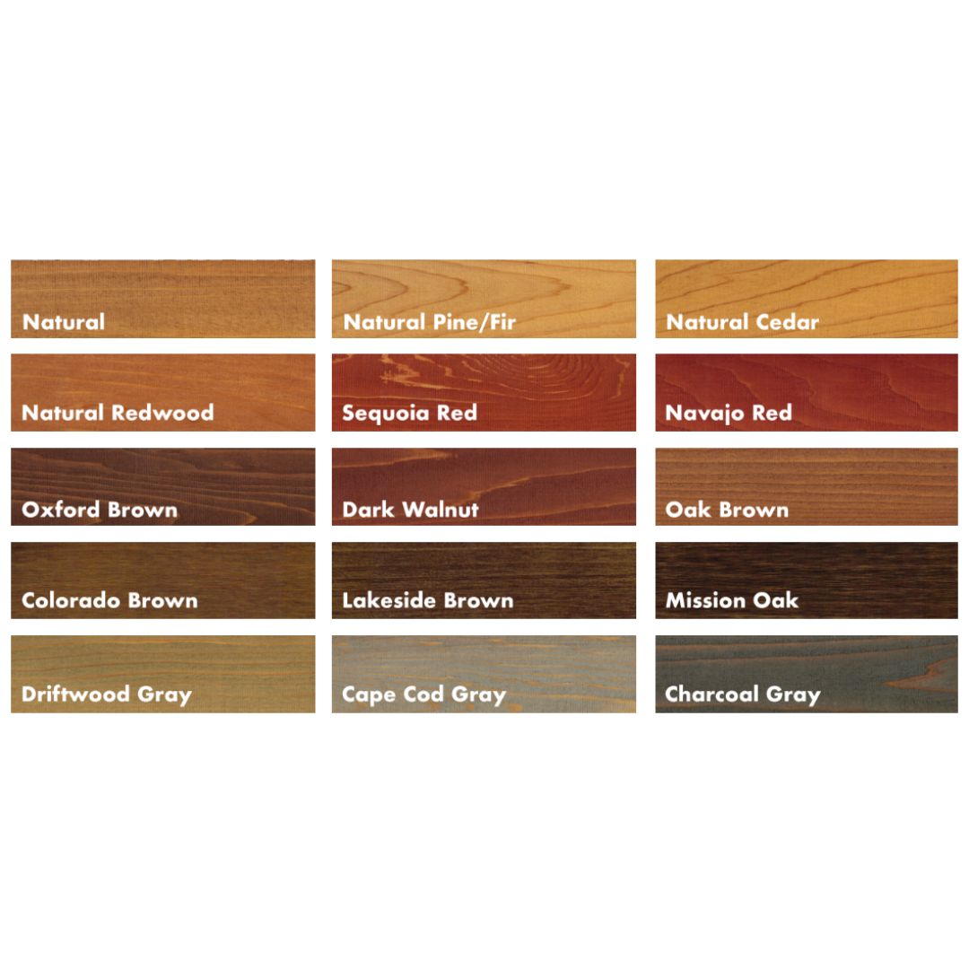 Messmer's UV Plus Premium Oil Based Penetrating Deck Stain & Natural Wood Finish Colour Chart - The Paint People