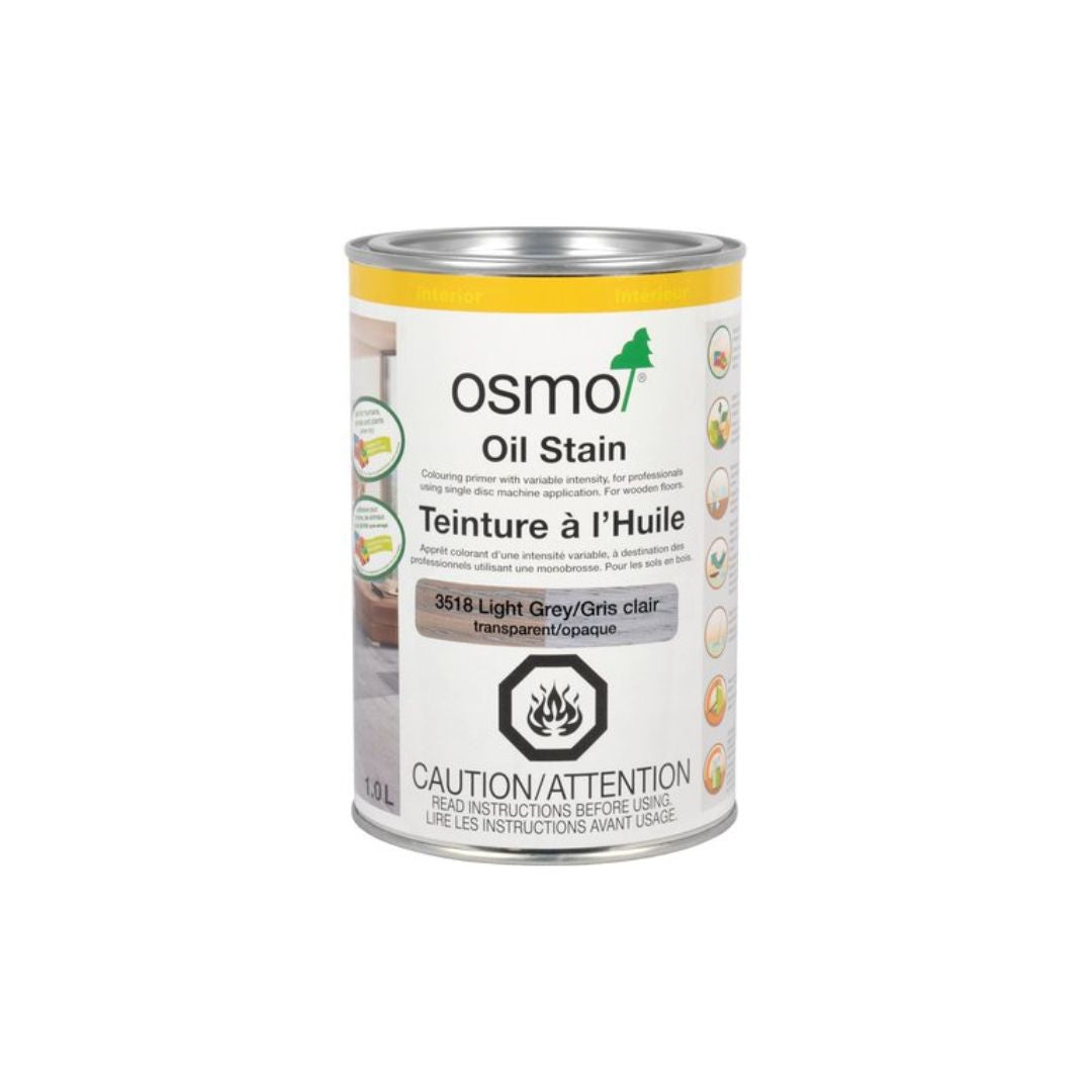 Osmo Oil Stain Light Grey 1L - The Paint People