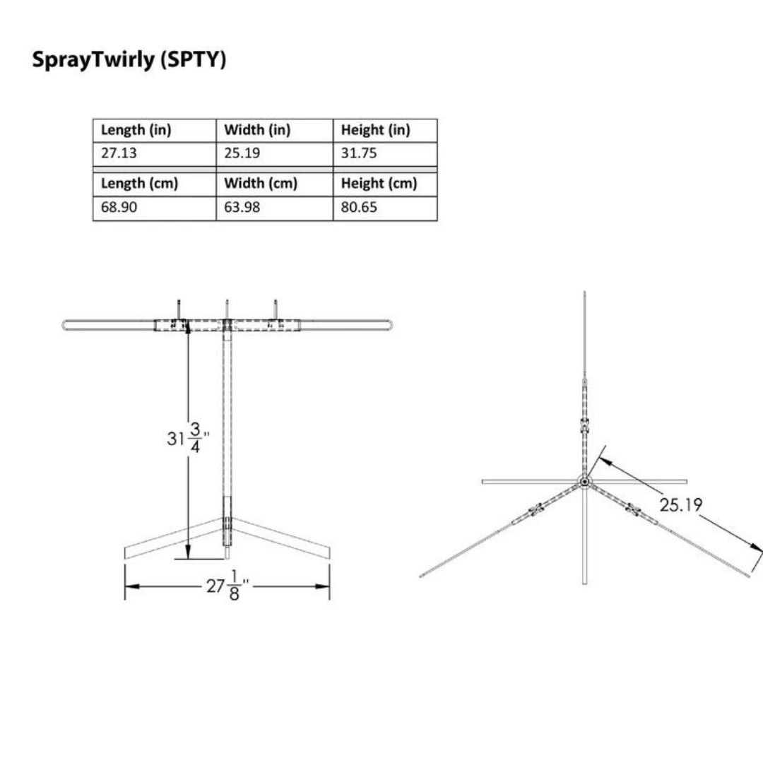 Paintline SPTY Spray Twirly Rotating Spray Table product details