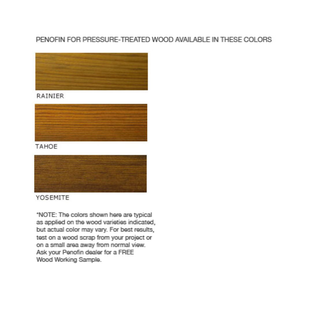 Penofin Pressure Treated Wood Stain Color Chart