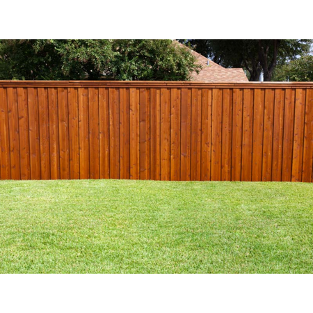 Wood fence treated with Penofin
