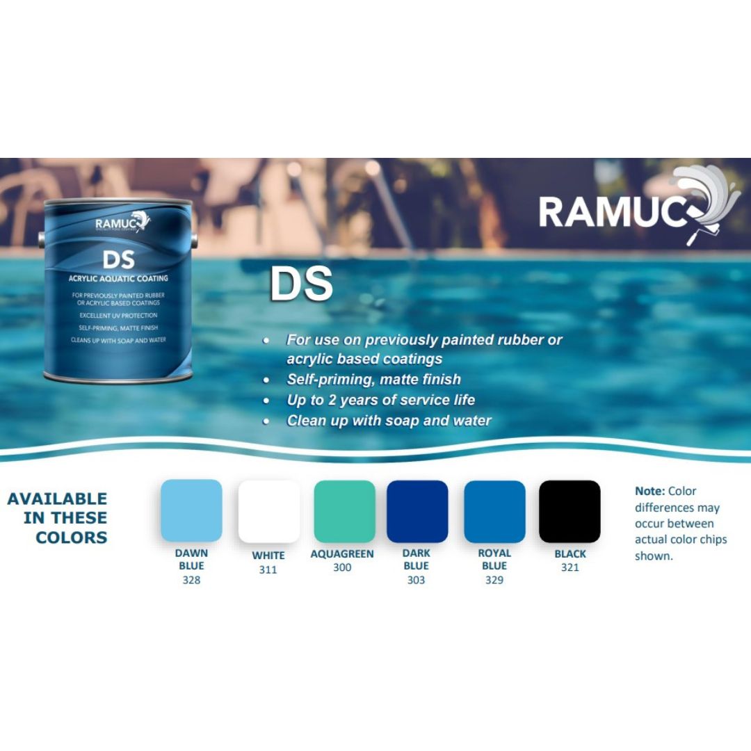 Ramuc DS Acrylic Pool Paint Colour Chart - The Paint People