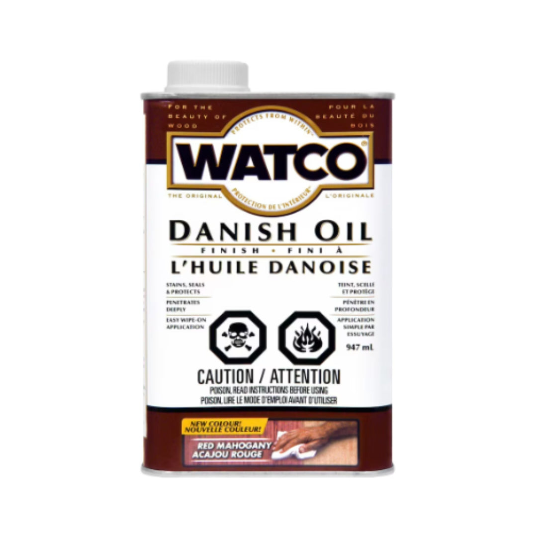 Watco Danish Oil Red Mahogany wood finish 947mL can