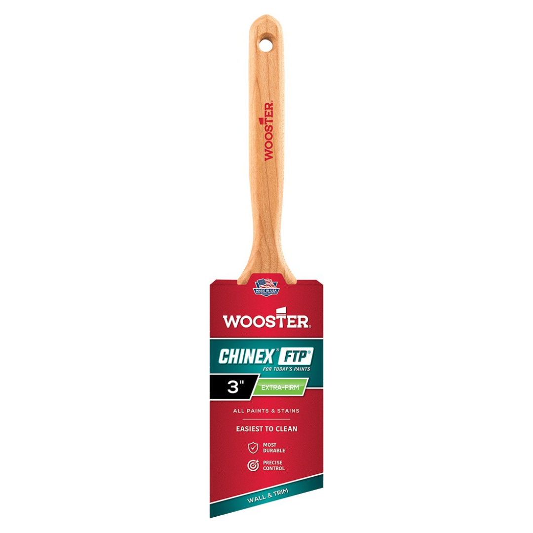 Wooster 4410 3" Chinex FTP Extra Firm Angle Sash Paint Brush