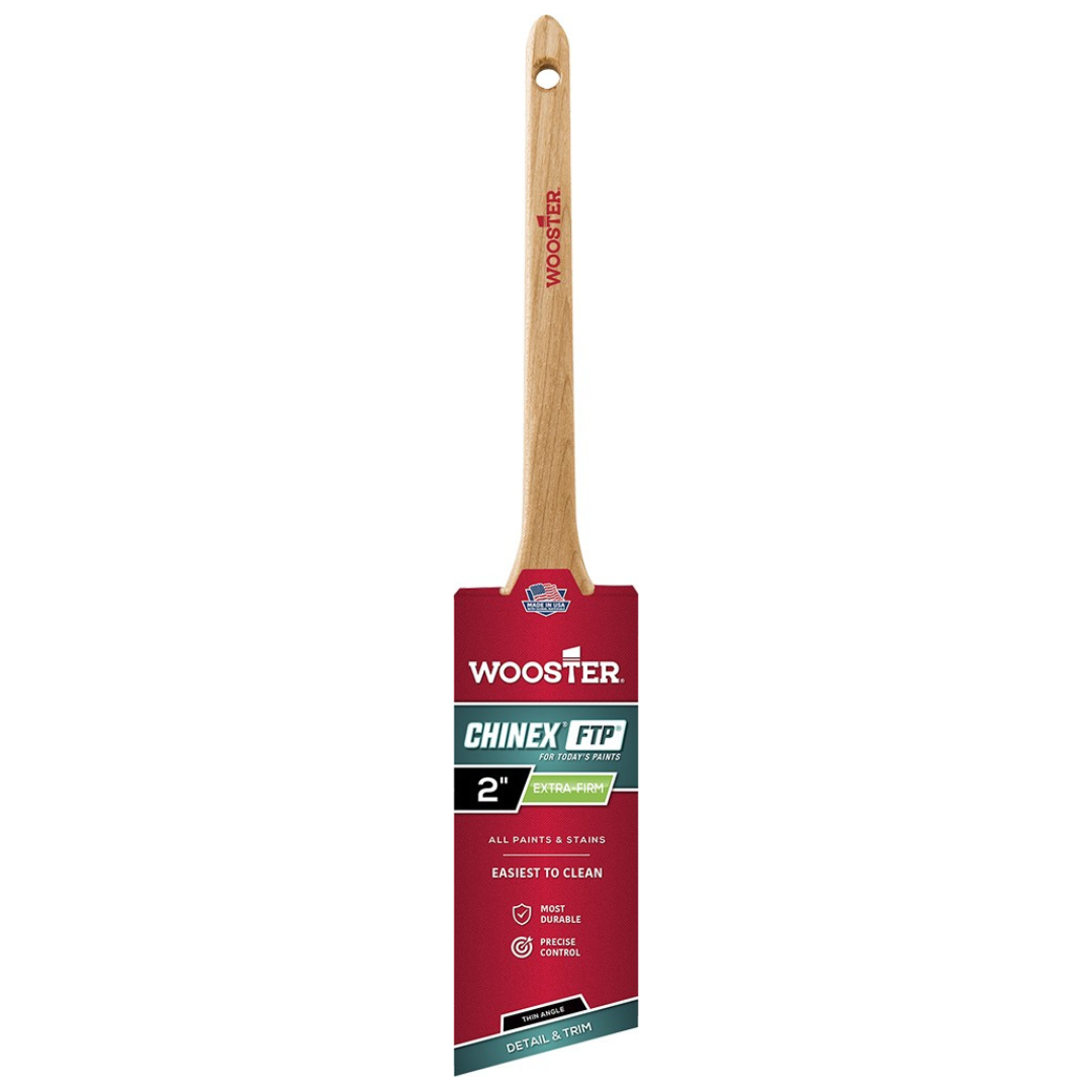 Wooster 4424 2" Chinex FTP Extra Firm Thin Angle Sash Paint Brush