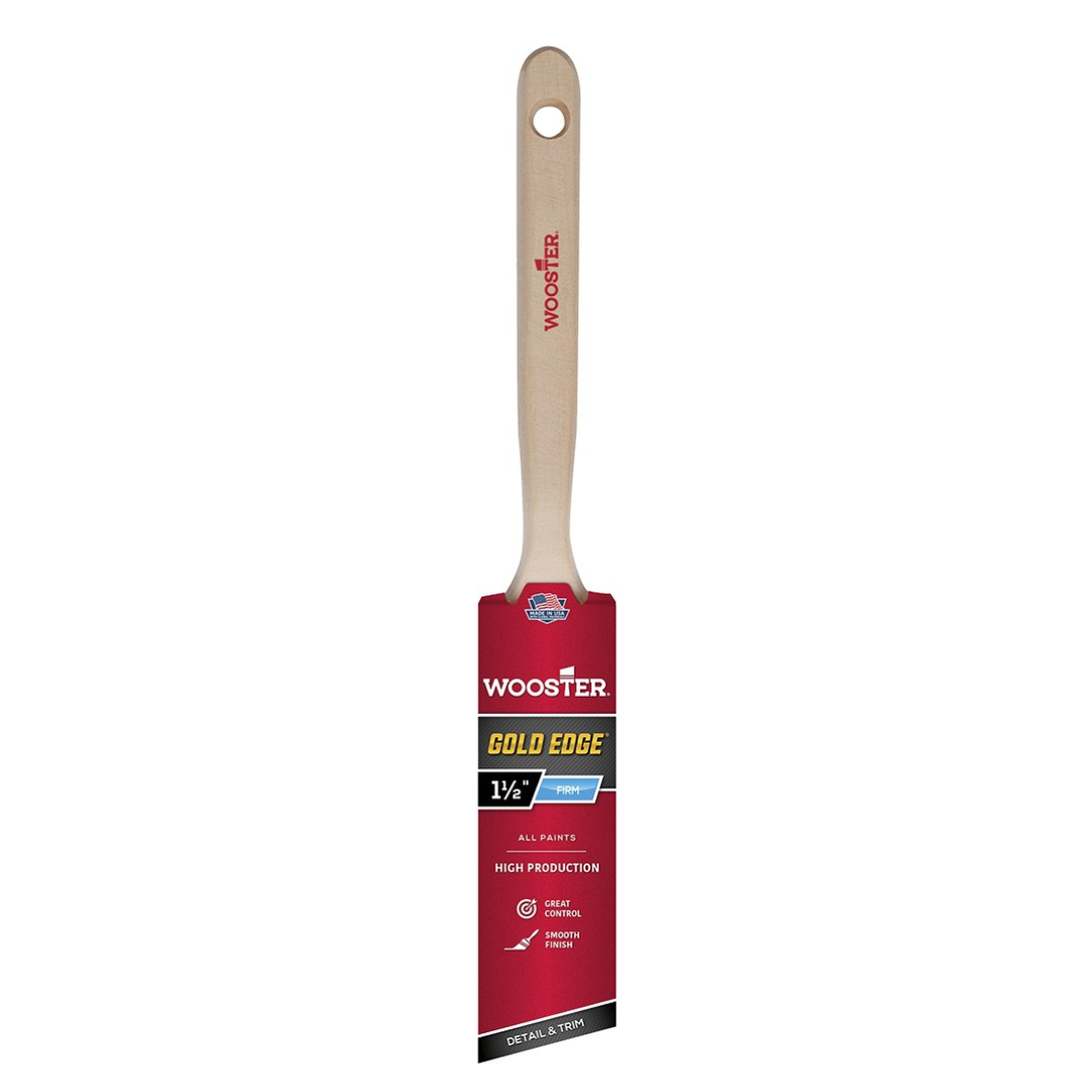 Wooster 5231 1-1/2" Gold Edge Firm Angle Sash Paint Brush