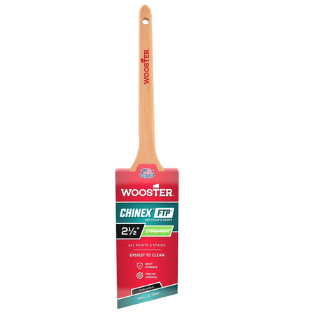 Wooster 4424 2-1/2" Chinex FTP Extra Firm Thin Angle Sash Paint Brush