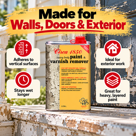 Circa 1850 Heavy Body Paint & Varnish Remover for walls, doors, trim and exterior surfaces