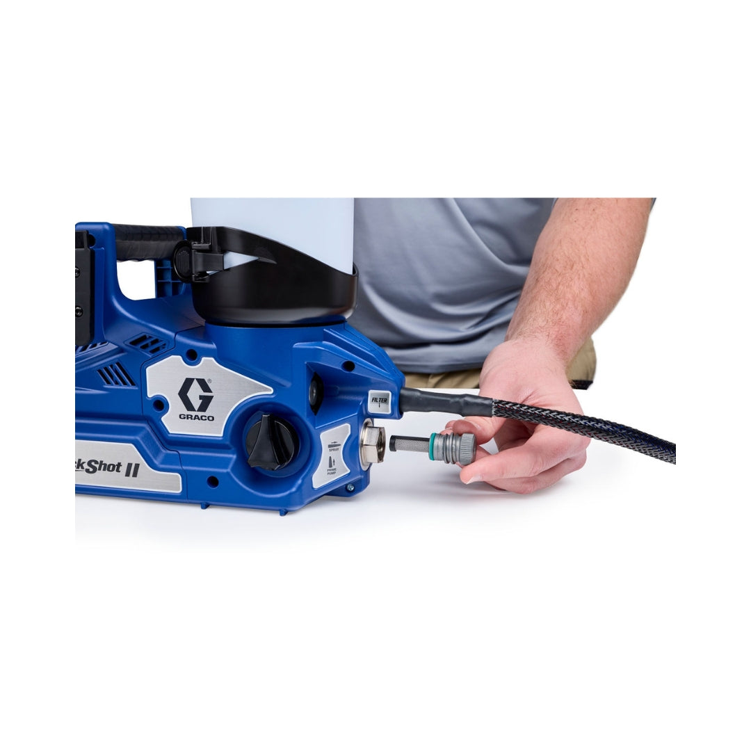 Graco Ultra QuickShot II Quick Flush cleaning system and inline filter connection