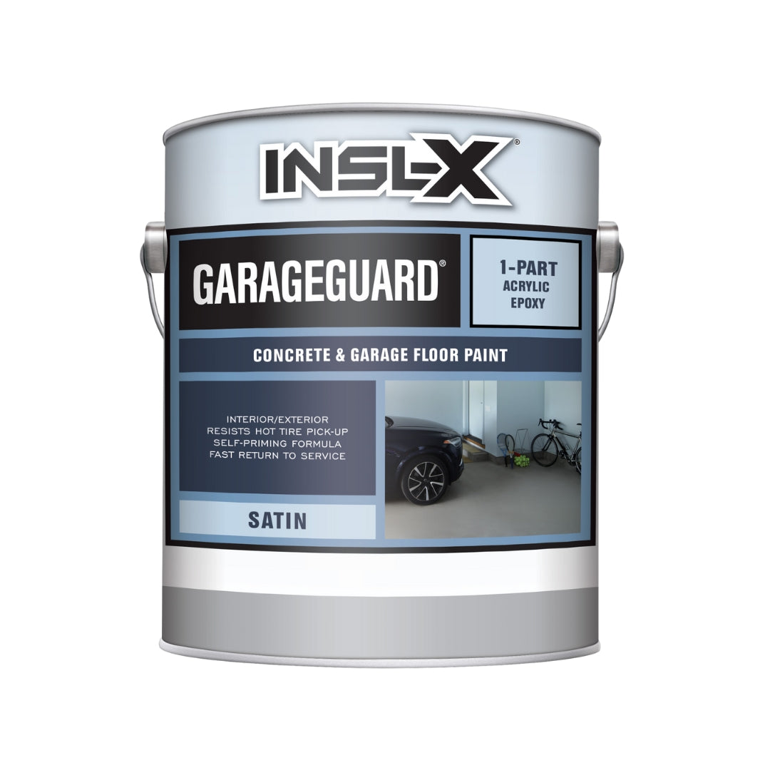 Insl-X GarageGuard 1-Part Concrete & Garage Floor Paint Satin Finish – durable acrylic epoxy coating for garage, basement, and concrete floors