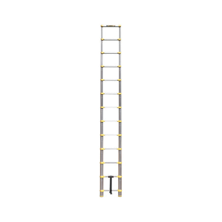 Metaltech 12.5 ft telescopic ladder fully extended to maximum height