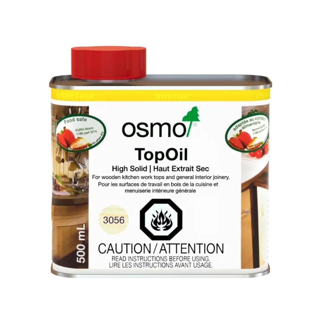 Osmo TopOil 3056 Clear Matte food safe hardwax oil for wood countertops 500ml
