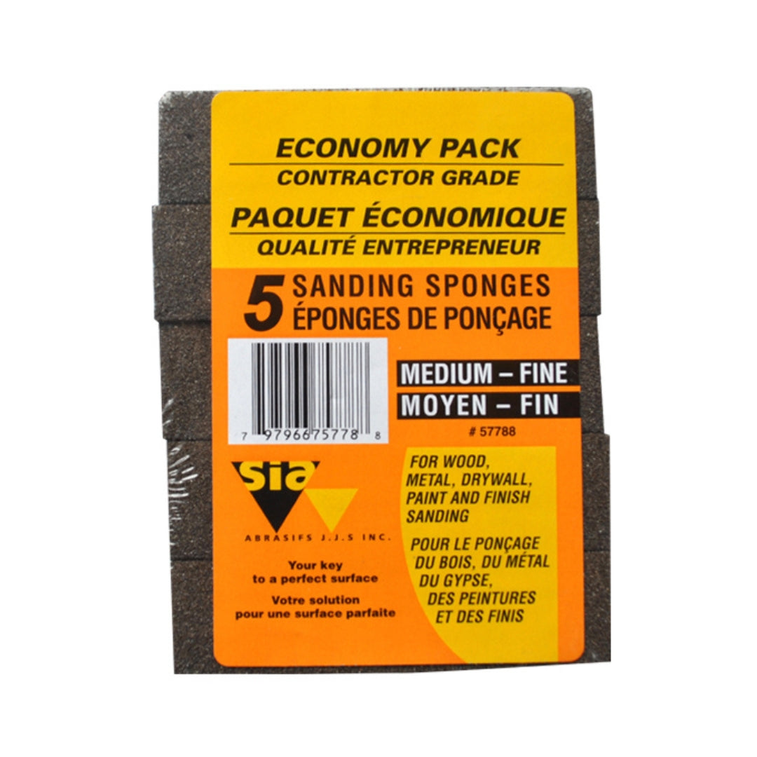 sia sanding foam block 5 pack sanding sponge for wood and paint prep