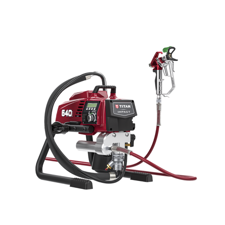 Titan Impact 640IA IntelliSync airless paint sprayer skid with ActivGuard GPS and RX-Pro spray gun