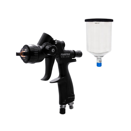 Lightweight ergonomic automotive spray gun VALOR H100 aluminum cup