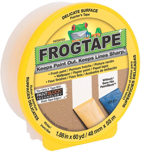 FROGTAPE® Delicate Surface Yellow Painter's Tape with PAINTBLOCK 60day CF 160 - The Paint People