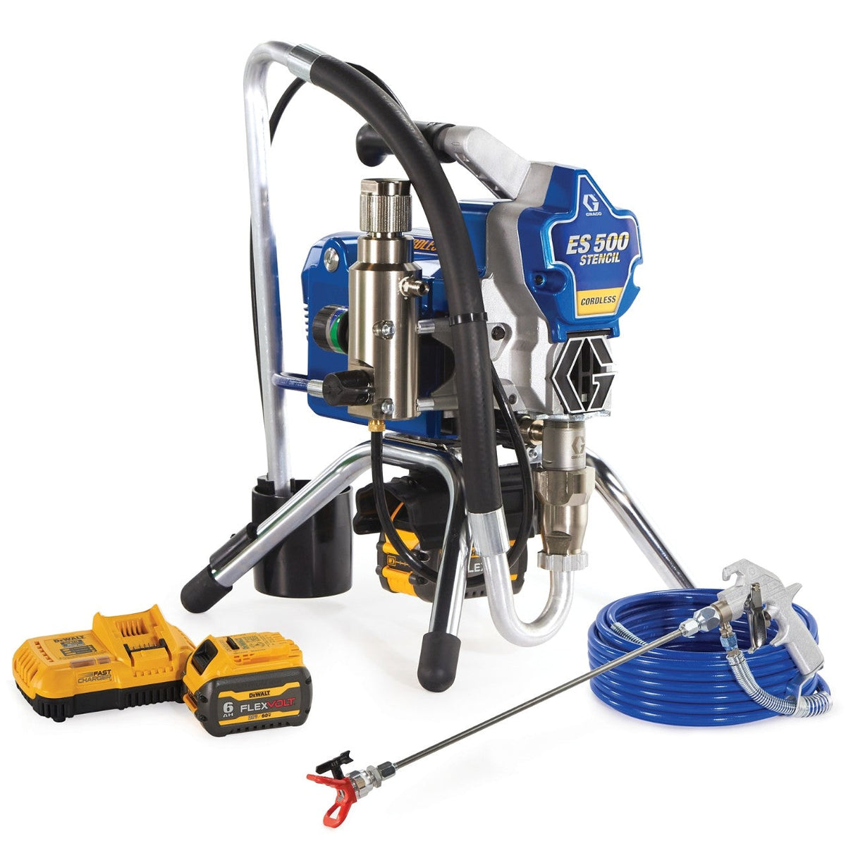 Graco ES 500 Battery-Powered Airless Line Striping Stencil Rig, 25U513 - The Paint People