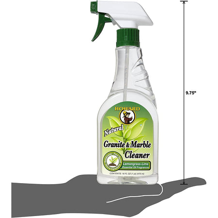 Howard GM5012 Natural Granite and Marble Cleaner, 16-Ounce, Lemongrass-Lime - The Paint People