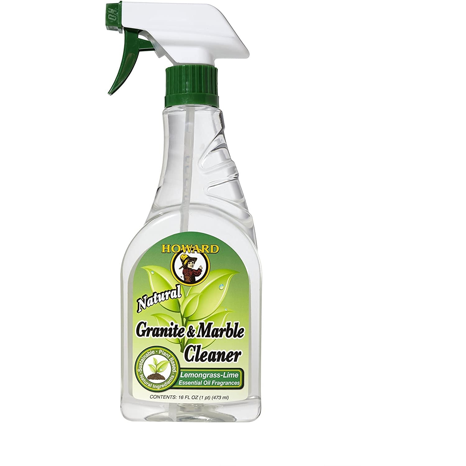 Howard GM5012 Natural Granite and Marble Cleaner, 16-Ounce, Lemongrass-Lime - The Paint People