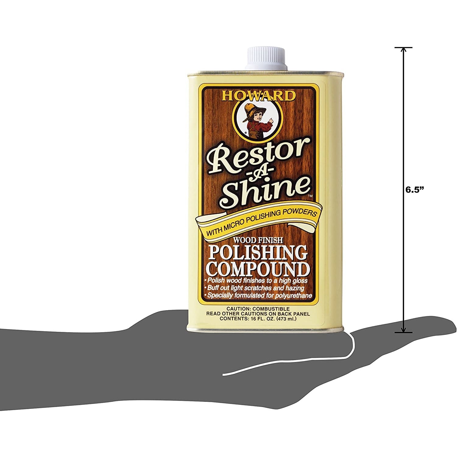 Howard Products RS0016 Restor-A-Shine Wood Polishing Compound, 16 oz - The Paint People