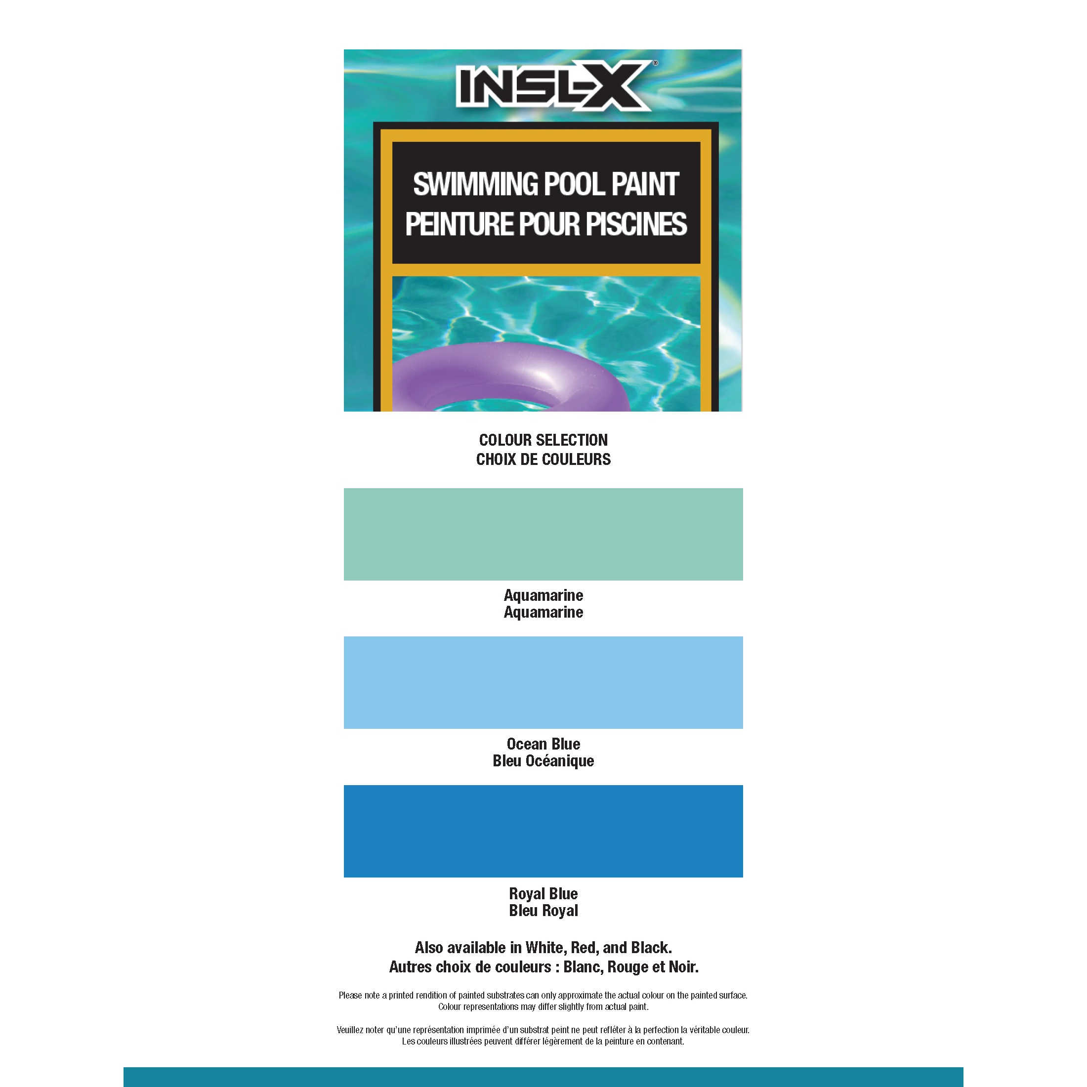 INSL-X Rubber Based Swimming Pool Paint - RP Satin Finish 3.79L - The Paint People