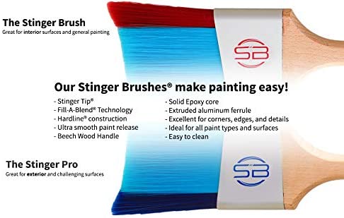 Stinger Brush - Professional Paint Brush with Fill-A-Blend Technology, Angle Brush with Stinger Tip for Cutting in, Edges, Trim, and Walls - The Paint People