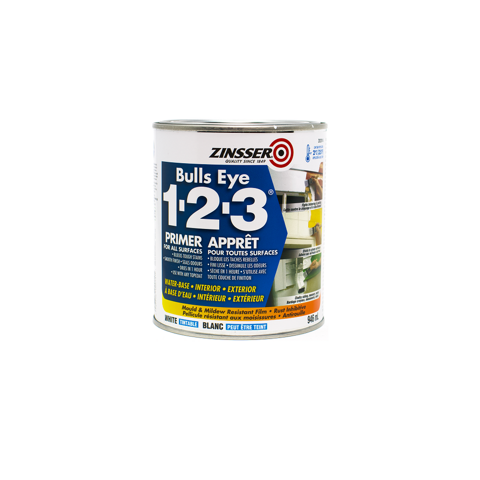 ZINSSER Bulls Eye 1-2-3® Water-Base Primer - The Paint People